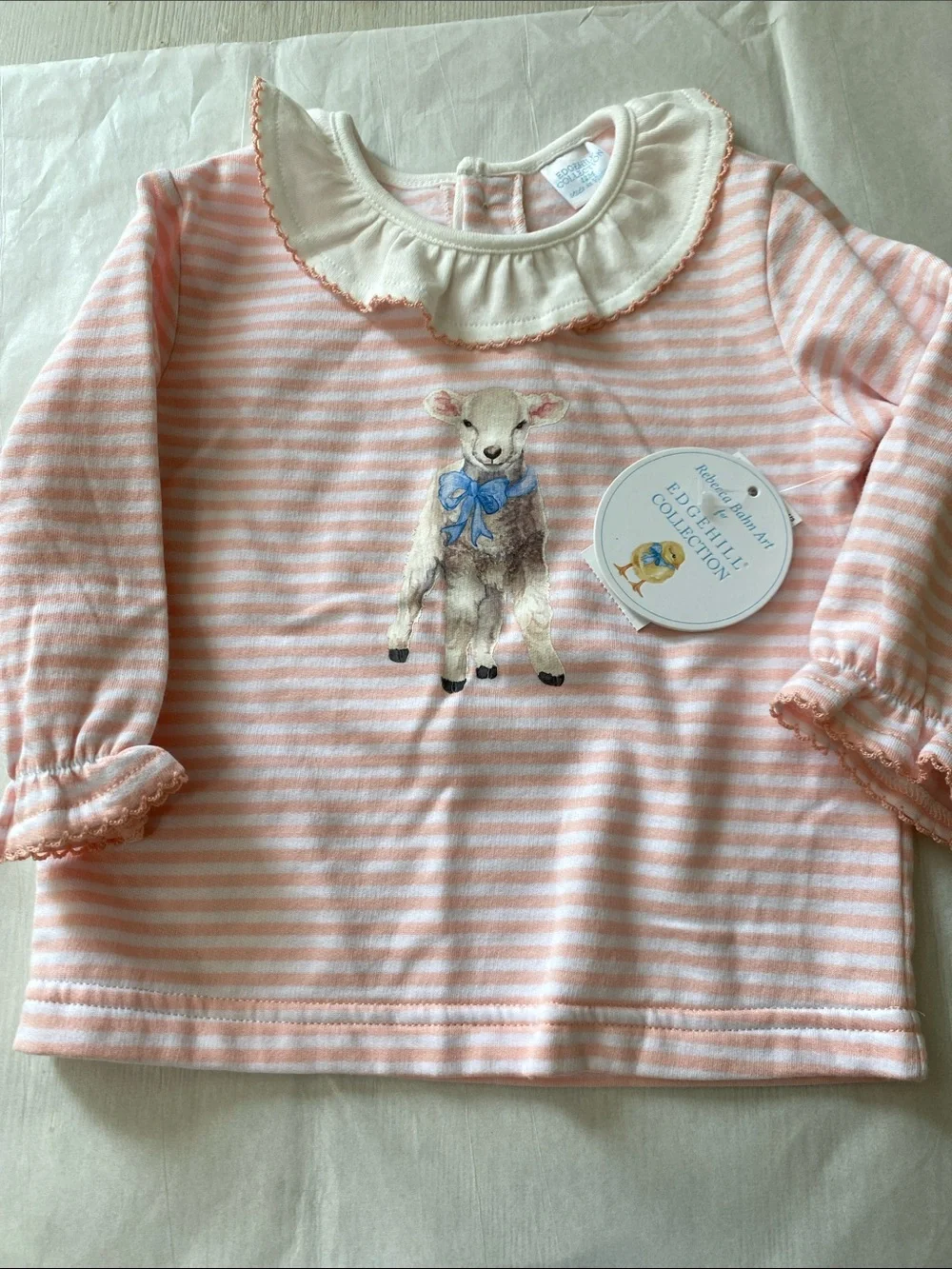 NWT Edgehill Collection Rebecca Bahn Lamb Floral 2 Piece Set 12M